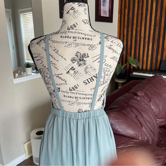 Show me your Mumu Ash Green Haltered Maxi Dress size Small - Picture 3 of 10